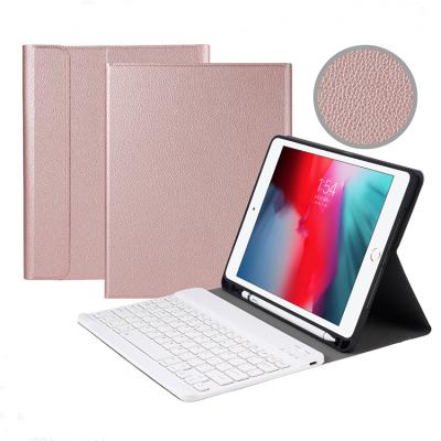 China Wireless PU Keyboard Case For iPad 10.2 7th Gen 2019 With Pencil Holder Smart Stand Auto Sleep / Wake for sale