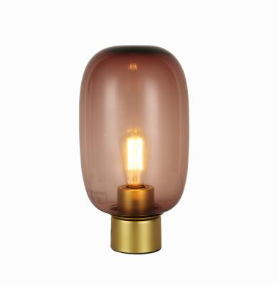 China Modern factory purple table lamp+Table lamp with copper base for sale