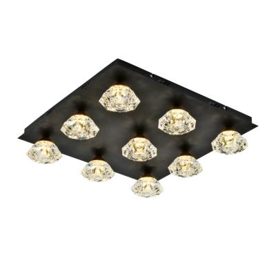 China Simple Desgin LED Lamp Ceiling Gold Black Diamonds Rain Drip Led Lighting For Shop Living Room for sale