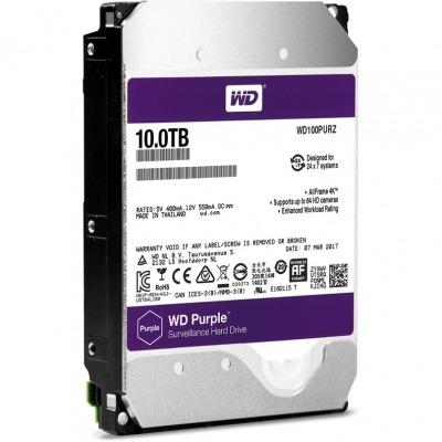 China Original Brand New Purple Hdd W102PURX 3.5 SATA HDD 10TB 7200RPM Hard Disk Drive Special for cctv camera security dvr nvr mining for sale