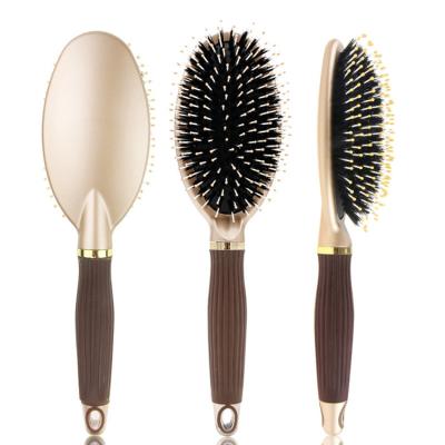 China Comfortable Amazon Boar Hair Customize Massage Paddle Gold Hair Comb Hair Extension Private Label Plastic Wig Brush for sale