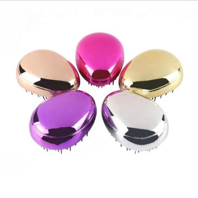 China Compact factory professional beauty detangle plated mini hair brush for sale