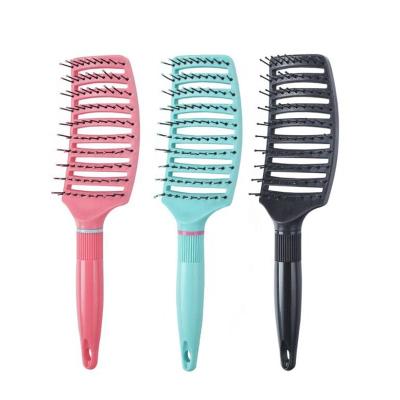 China New Design Paddle Handle Travel Duct Plastic Hair Brush For Wet Hair for sale