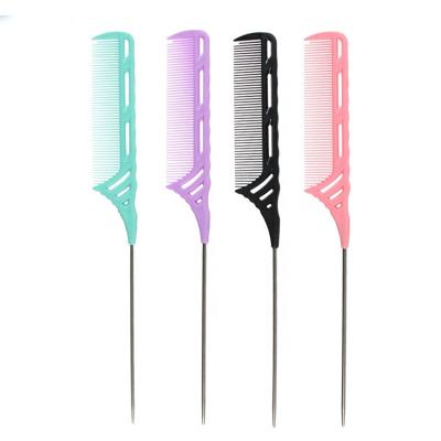 China High Quality Salon Hair Comb Carbon Heat Resistant Static Plastic Comb Anti Parting Precision Rat Tail Comb for sale