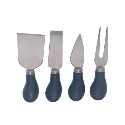 China #80045 Sustainable Set Of 5 Cheese Knives Set With Water Drop Shapes Plastice Handle For All Type Of Cheeses for sale