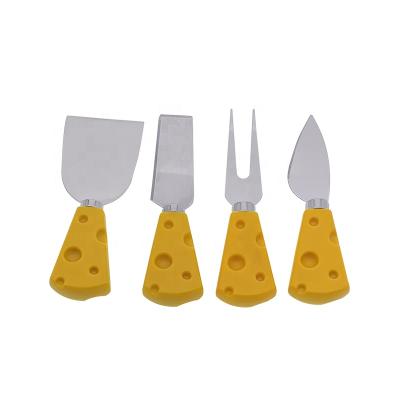 China #80056 viable 4 piece cheese knives set with cheese piece shape handle for all type of cheeses for sale