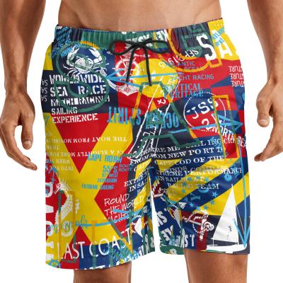 China Custom Logo Any Colors Beach Pants Anti-wrinkle Simple Solid Men's Swim Trunks Quick Dry Outdoor Loose Beach Shorts Boardshorts Swimwear Men for sale