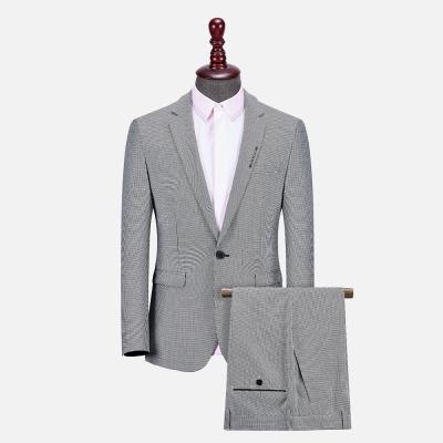 China Spring Customizable Autumn Gray High Quality Business Best Anti-wrinkle Cloth Wool Suit For Men for sale