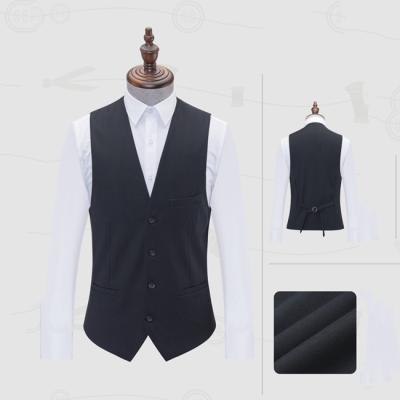 China Stylish Anti-wrinkle Custom Buttons Last Row Business Office Single Design Men Suit Vest for sale