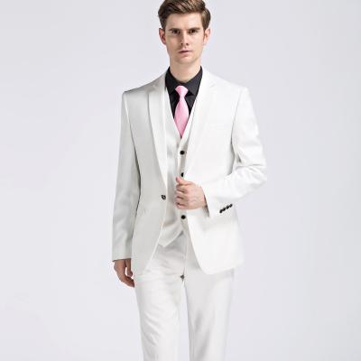 China 2022New Anti-wrinkle Suit Men's Youth Business Casual Business Casual Dress Three-Piece Groom Groomsmen Wedding Dress for sale