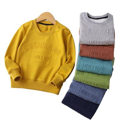 China Custom Wholesale New 3D Embroidery Solid Color Crewneck High Quality Oversized Simple Viable Pullover Long Sleeve Sweatshirt for sale