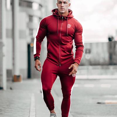 China Fashion Streetwear Outdoor Casual Hooded American National Standard Pants Breathable Sportsuit Men's Slim Fit Jogging Tracksuits Two-Piece for sale