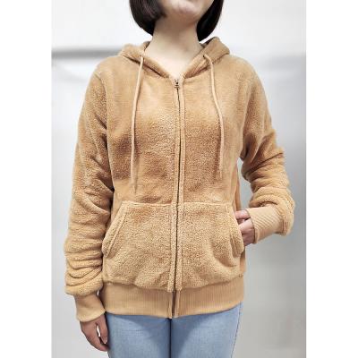 China Anti-wrinkle 2022 New Fashion Velvet Hoodie Men's Thick Zipper Sherpa Fleece Hoodie Full Zipper Brown Velvet Women's Hoodie for sale