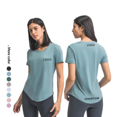 China Xsunwing Antibacterial Wholesale Recycled Eco Friendly Sustainable Gym Activewear Yoga Fitness Sportswear Women Top Seamless Sports Shirts for sale