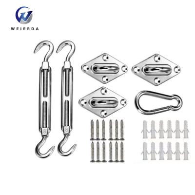 China Heavy Duty Stainless Steel Sail Shade Hardware Kit 304 Sun Shade Sail Hardware Kit Rustproof Stainless Steel for sale