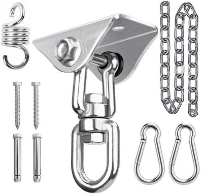 China Heavy Industry Heavy Duty Hammock Hanging Kit 304 Stainless Steel 360 Rotate Swing Hangers for sale