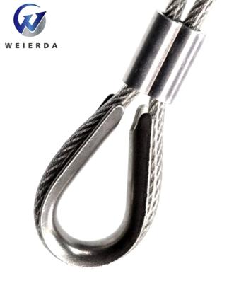 China Heavy Duty Wire Rope Thimble Construction Stainless Steel Timble Buckle Sleeve Crimping Clips for sale