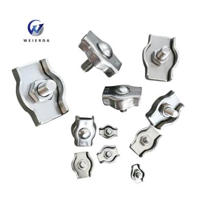 China Furniture Hardware Single Bolt Rigging Wire Rope Clips Stainless Steel Collar Diameter Wire Rope for sale