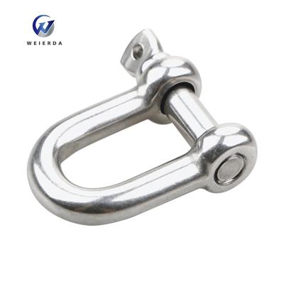 China Heavy Industry Stainless Steel Screw Pin Bow Shackle Bolt With Metric High Strength Safety Pin for sale