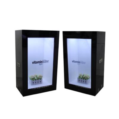 China Metal Wall Interactive Interactive Touch LCD Display Screen 21.5inch Transparent Clear LCD Showcase for sale