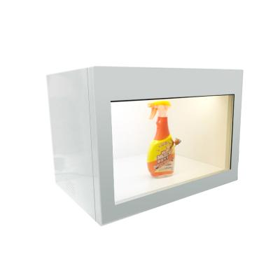 China Metal Jewelry Display Showcase Computer Android Multitouch Transparent LCD Showcase for sale