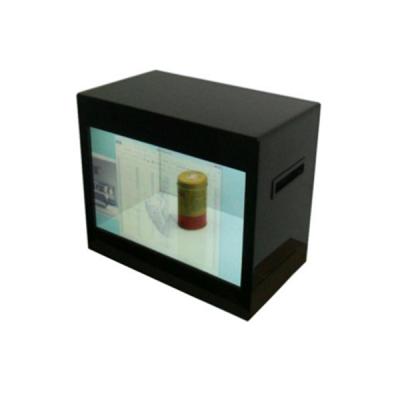 China Touch Screen Advertising Machine Transparent LCD Screen Show Box 22inch LCD Display Showcase for sale