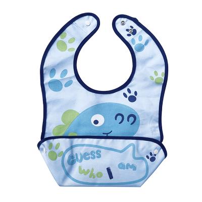 China Wholesale Polyester Fiber TPU Baby Waterproof Washable Bib Foldable And Lightweight Factory Factory Apron Pocket for sale