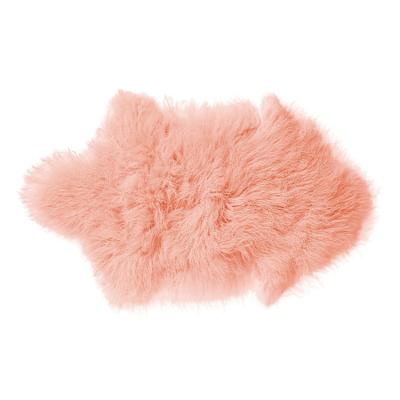 China Wholesale Auto Fur Single Pink Flat Tibetan Flat Lamb Mongolian Tibetan Sheepskin Upholstery Sheepskin Blankets for sale