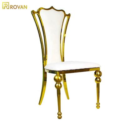 China Hotel Chair Event Chair Royal Luxury Stackable Wedding Stainless Steel Banquet Chair for sale