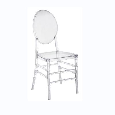 China Modern PC resin round back chair and Ghost chair for wedding event or dinner with home for sale