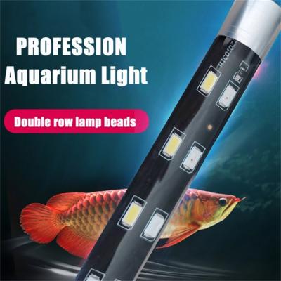 China Coral Reef ZAOHETIAN remote control wide angle fish tank three rows of pearl glass tube aquarium lights for sale