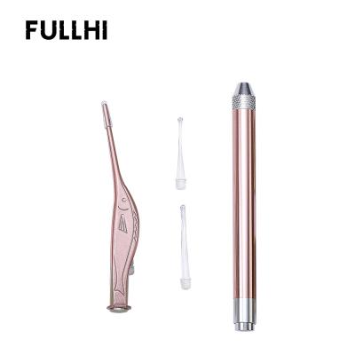 China With Flashlight 2 Pcs/Set Earpick Set Ear Cleaner Care Tools Kit Earwax Tweezers Spoon Ear Wax Removers Ear Curette With LED Flashlight Light for sale