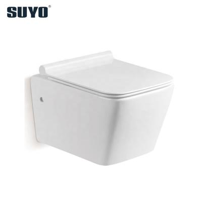 China Ceramic Concealed Wall Mounted Toilet Wall Mounted Chest of Drawers Bathroom Square WC Bathroom Gravity Tank Cistern for sale