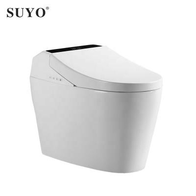 China Automatic Operation Luxury Hotel Vortex Remote Control Instant Heating Intelligent Self-Drying Smart Toilet for sale