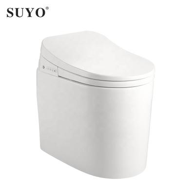 China High Quality Automatic Electric Auto Operation Auto Flushing Floor Standing Ceramic WC Smart One Piece Smart Toilet for sale