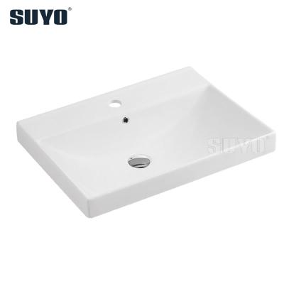 China Modern Sizes All Solid Surface Sink Cabinet Sanitaryware Countertops Ceramic Bathroom Wash Basin for sale