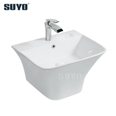 China China Bacterial Resistance Italian Bathroom Design Bathroom Ceramic Wall Mounted Basin Wall Hung Sink for sale