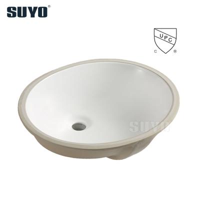 China Modern Chinese Manufacturers No Hole Oval Shape Ceramic Hand Wash Basin America UPC Under Counter Bathroom Sink for sale