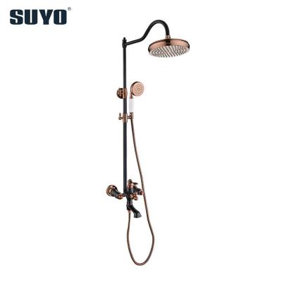 China With Sanitary Cold Hot Water Rainfall New Product New Product Single Items Mixer Taps Set Wall Mounted Brass Head Facilities Bathroom Shower for sale