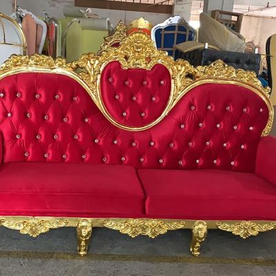 China Wedding Sofa Foshan Factory Luxury Red Seater Sofa White Wedding Sofa For Bride And Groom for sale