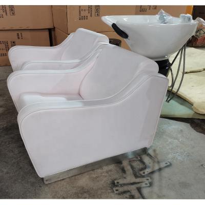 China Modern White Cheap Shampoo Chair Foshan Factory Shampoo Chair For Hair Salon for sale