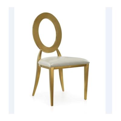 China Other Factory Price Dining Chair Chairs Event Wedding Stainless Steel Round Back Wedding Chairs for sale