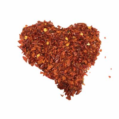 China New dry culture dehydrated vegetable red paprika granules for cooking for sale