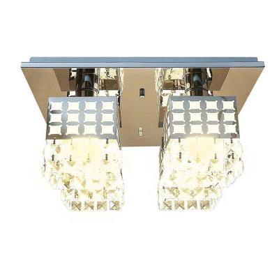 China Square Modern Bedroom Style Crystal Ceiling Lamp With Good Price for sale