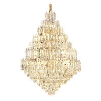 China Modern Luxury Huge Size Style K9 Crystal Chandelier For Villa Or Hotel Lobby Project for sale