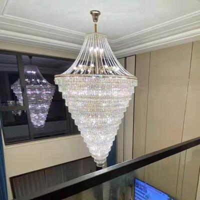 China 2022 New Design K9 Modern Crystal Chandelier High Ceiling Living Room Hotel Lobby Use for sale