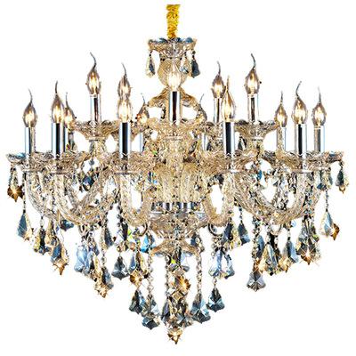 China Living room/villa/hotel type/cafe/of Maria Theresa Europe restaurant lights 32 large crystal chandelier for villa high ceiling decoration for sale