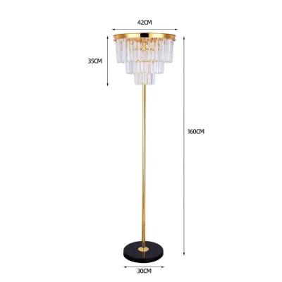 China Postmodern Crystal Floor Standing Light For Home Decoration Lighting and circuitry design for sale