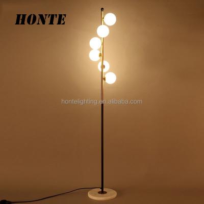 China Nordic creative postmodern design LED floor lamp bedroom living room lights study simple post for sale