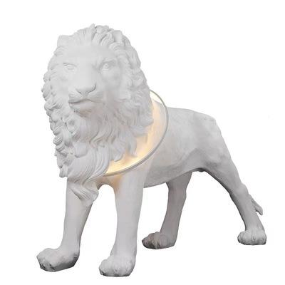 China Huge size modern postmodern resin lion floor lighting for hotel lobby or villa decoration for sale